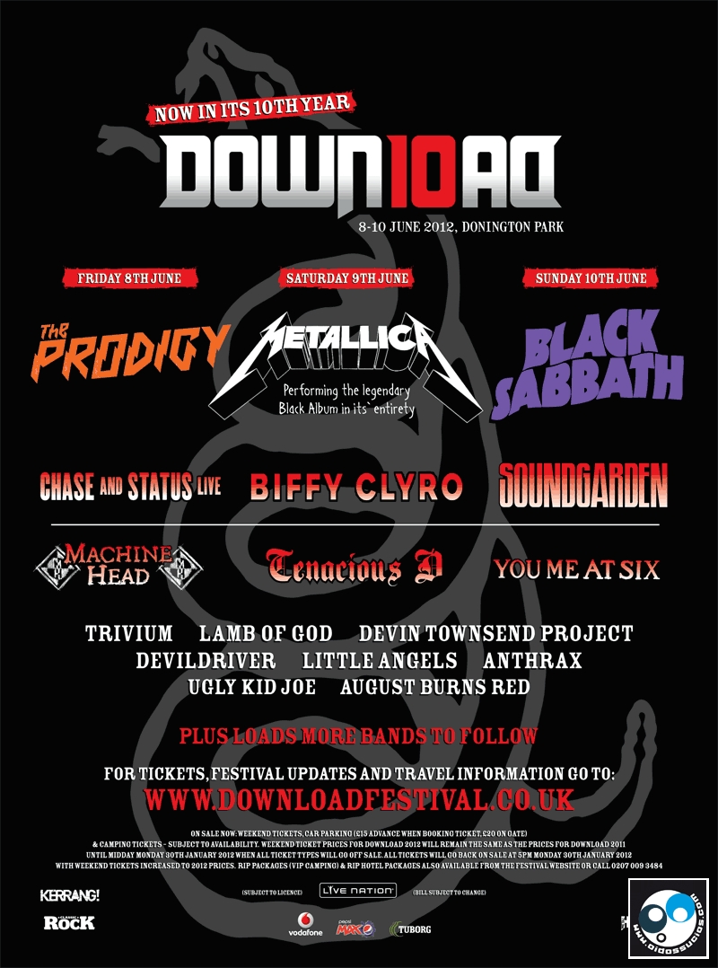 Publicado el cartel del Download Festival 2012