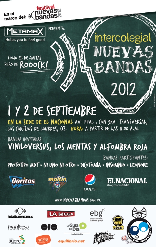 Festival Nuevas Bandas 2012 en el estacionamiento de El Nacional el 1 y 2 de septiembre