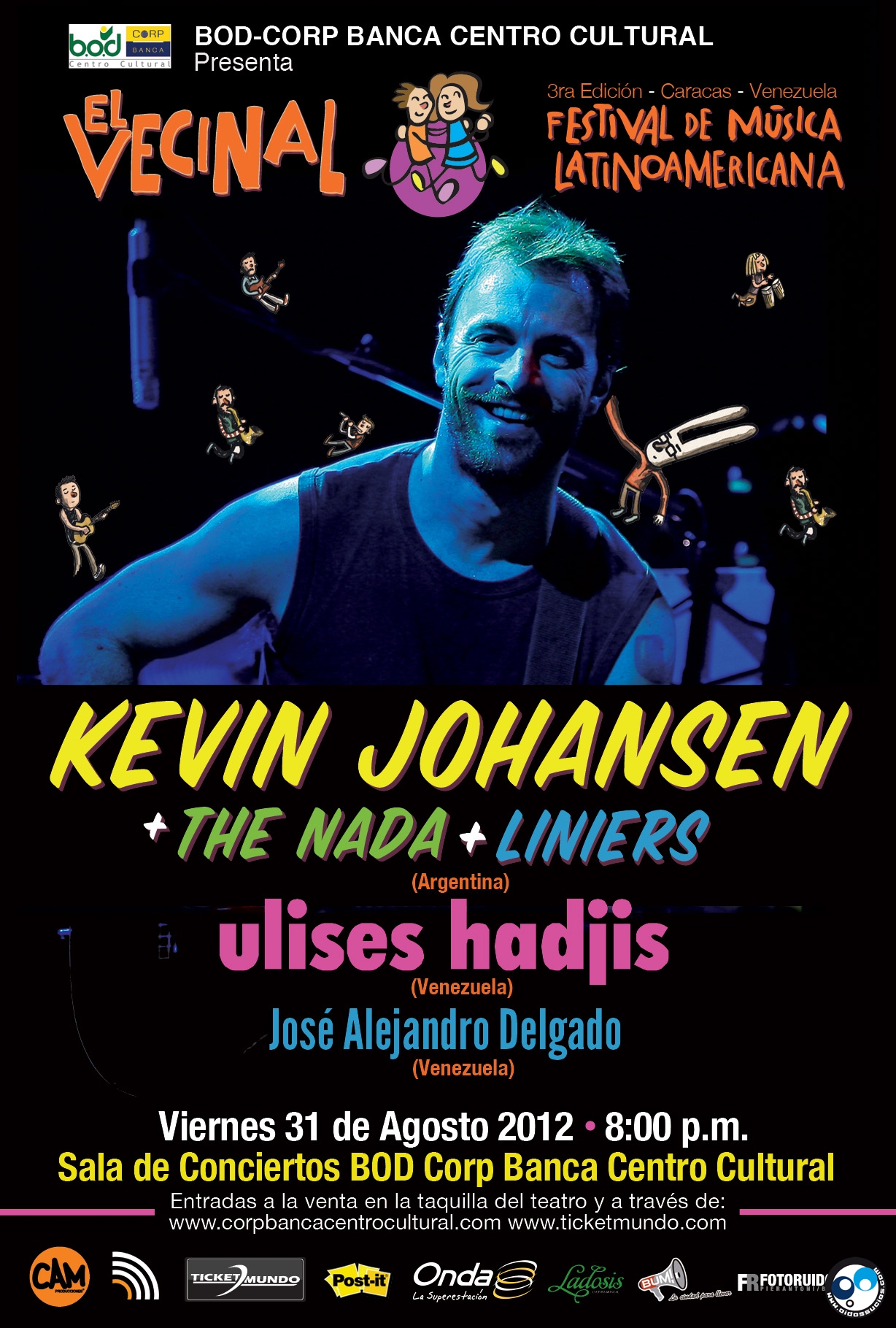 Ulises Hadjis y José Alejandro Delgado serán los invitados a El Vecinal de Kevin Johansen