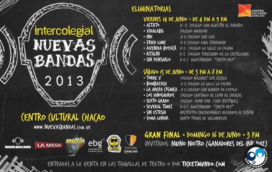 Todo preparado para el Intercolegial Nuevas Bandas 2013 en el Teatro Chacao